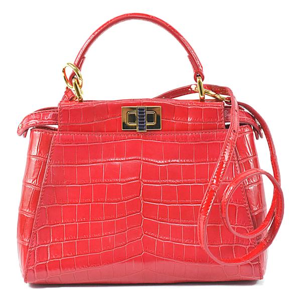 美品✨FENDI フェンディ　ショルダーストラップ　ミニピーカブー　レッド FENDI ピーカブー ミニ – Trip