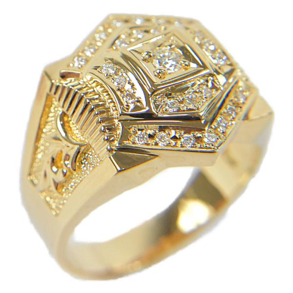 K18 YG イエローゴールド ダイヤモンド メンズ ジュエリー デザイン