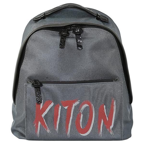 キートン（Kiton） 美品 キャンバス×レザー×クロコダイルハンドル