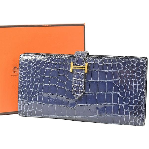 HERMES（エルメス） 美品 豪華 アリゲーター メンズ 長財布