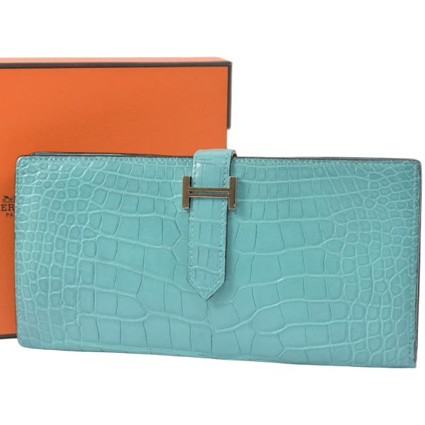 エルメス ベアンスフレ 長財布 アリゲーター クロコダイル HERMES（エルメス） 豪華 アリゲーター メンズ 長財布 ベアンスフレ