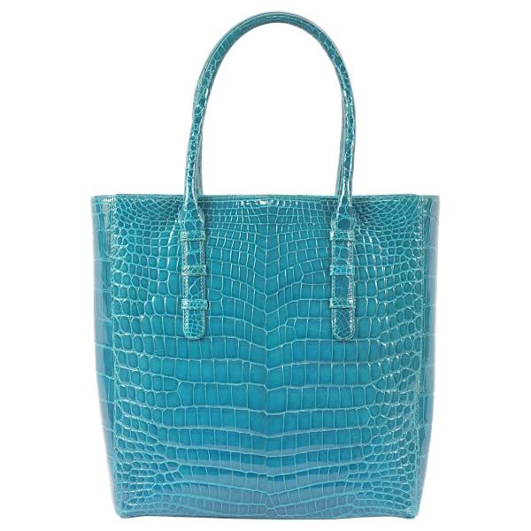 ノーブランド 超美品 豪華で美しい スモールクロコダイル トートバッグ