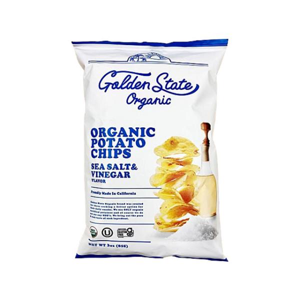 ゴールデンステイトオーガニック　有機シーソルト＆ビネガー　ポテトチップス　輸入食品