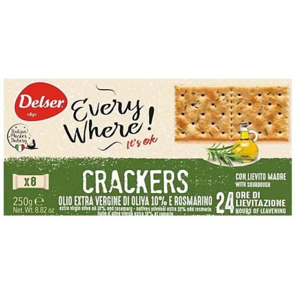 デルセール　オリーブオイル＆ローズマリークラッカー【輸入食品】　