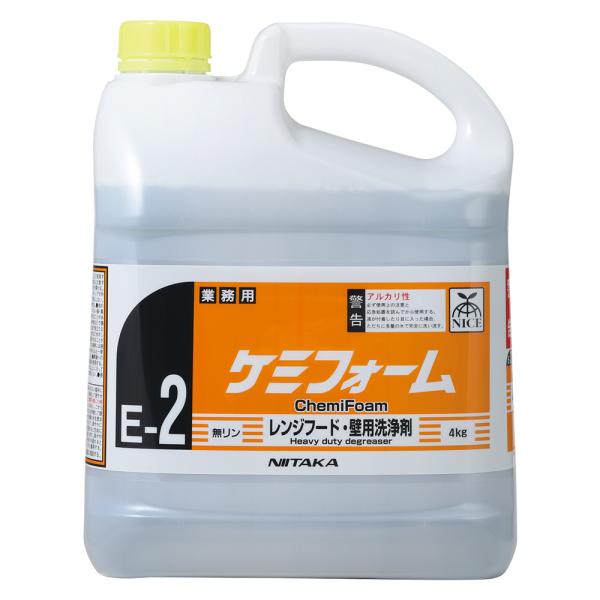 ニイタカ ケミフォーム 4kg×4本 業務用 泡洗浄剤 レンジフード用洗剤 厨房用 油汚れ洗剤 アルカリ性