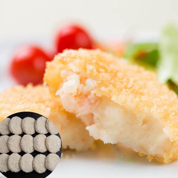 2020年食べログ洋食『百銘店』に選ばれた黒毛和牛一頭買いの洋食店「ＲＥＶO」。レストランメニューとして提供しているエビクリームコロッケを太田創一オーナーシェフ監修の下、忠実に再現しました。プリプリのエビの食感がオリジナルのクリームコロッケ...