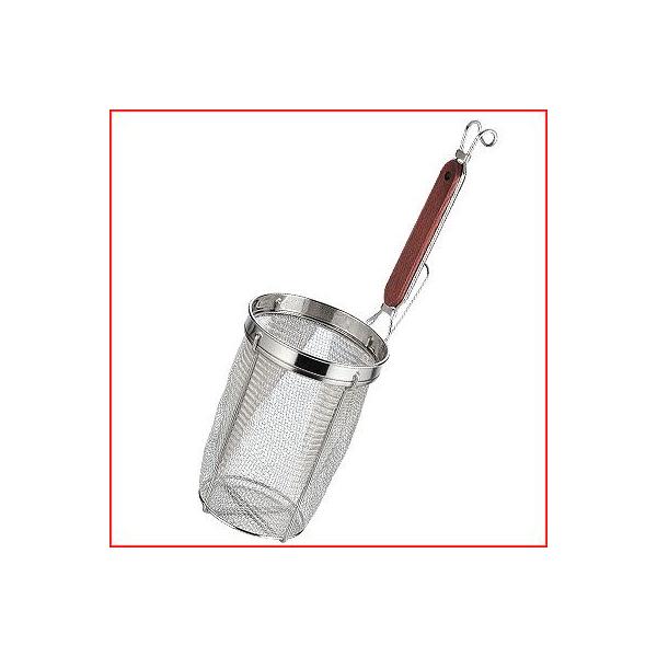 サイズ：Φ140×深200×柄の長さ220mmハンドル材質：ブナ材（ 着色 ）網目：8メッシュ003328001