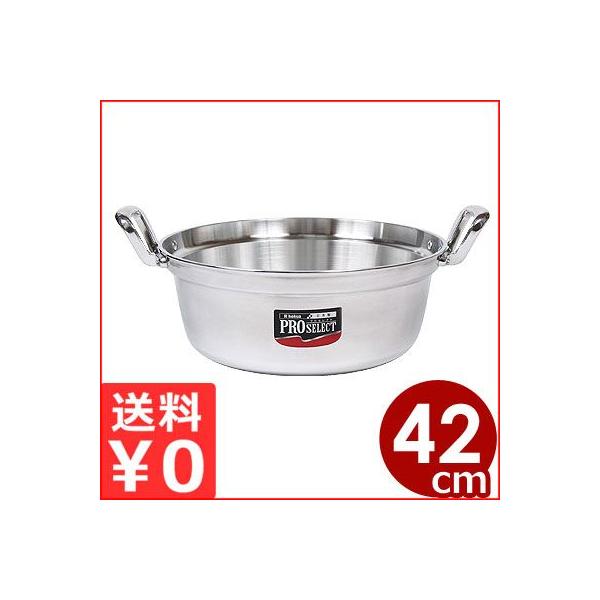 業務用アルミ製両手鍋セット 大 46㎝.51㎝の2点 プロセレクト アルミ料理鍋 42cm 両手鍋 19.6リットル 煮込み料理 大
