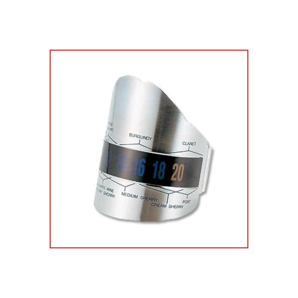 ボトルの外部にはめるだけで、飲み頃温度がわかる便利グッズ。ワインの種類別温度表示付。044277001