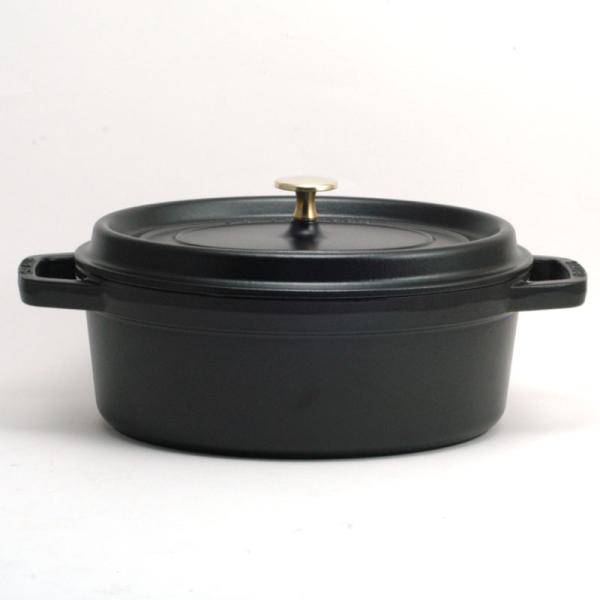 【美品】ストウブ ピコ・ココット オーバル 27cm ブラック Staub（ストウブ） ピコ・ココット オーバル27cm 1102725 マット