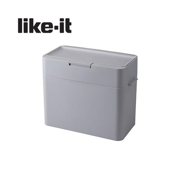 他サイト： ライクイット シールズ9.5 密閉ダストボックス グレー 【 Like-it ごみ箱 ゴミ箱 ダストボックス 密閉型 白 テーパーレス コンパクト 】の商品画像