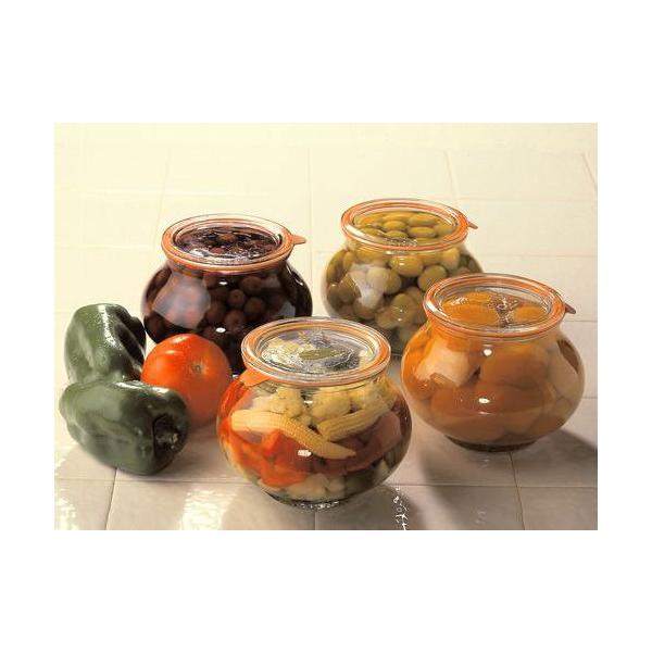 WECK �E�F�b�N �L���j�X�^�[ �f�R�V�F�C�v WECK WE901 �K���X�L���j�X�^�[ 500ml ���aM �r�� �K���X �C�`�S�}�[�N �ۑ��e�� DECO SHAPE ���s�A���i ���i�摜2