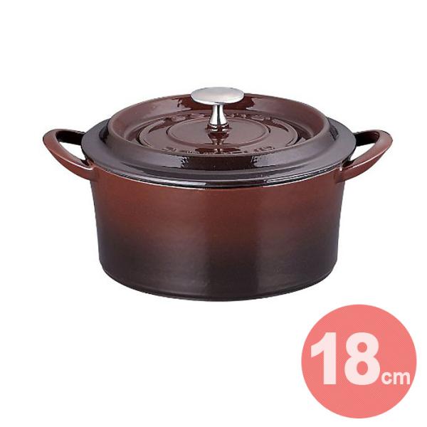 熱伝導に優れた厚手の鋳物ホーローならではのムラのない熱まわりと保温性、重い蓋が素材から出る水気を逃がさないから、少量の水分で素材本来の深い味わいを存分に引き出します。【仕様】サイズ：約（内径）180mm×（W）250mm×（H）125mm重...