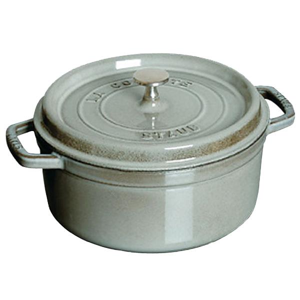 美品 STAUB ストウブ 30cm ピコ ココットラウンド グレー Staub（ストウブ） ピコ・ココット ラウンド 30cmグレー40509-862