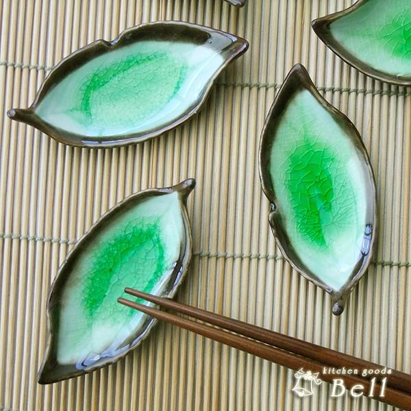 ビードロ 葉型 珍味 プチ皿 小皿 薬味皿 豆皿 日本製 : みのさらら