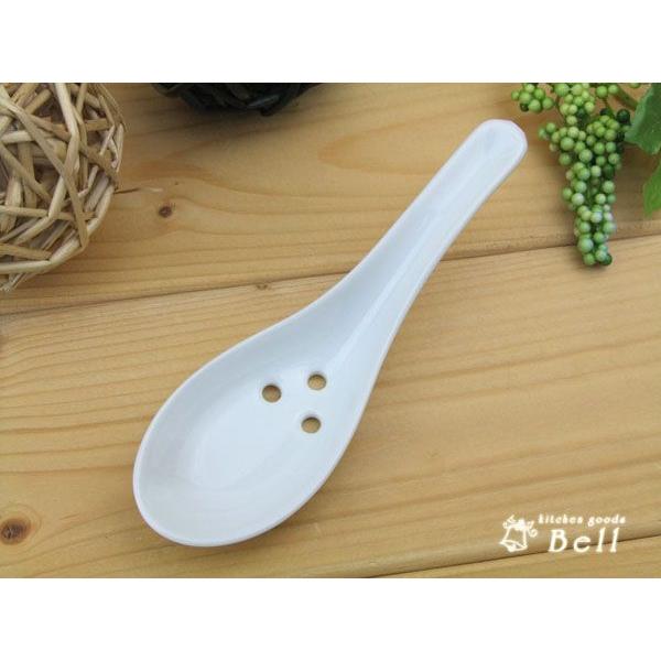 三つ穴 湯豆腐さじ レンゲ 穴あきレンゲ/鍋小物/穴あきスプーン : みの