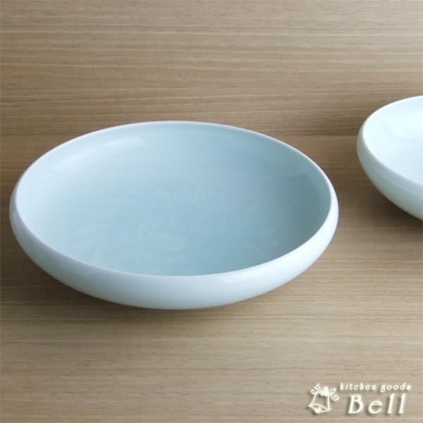 青白磁牡丹文鉢快山