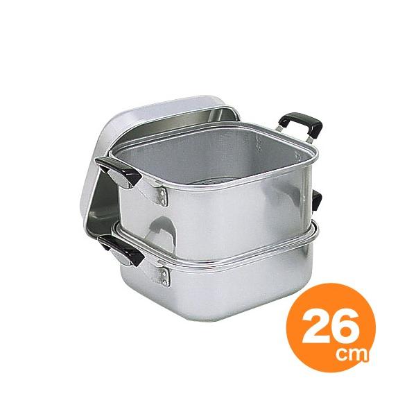 AKAO(アカオ) 角型蒸器26cm アルミ製 蒸し器 業務用 kitchengoods_006897026
