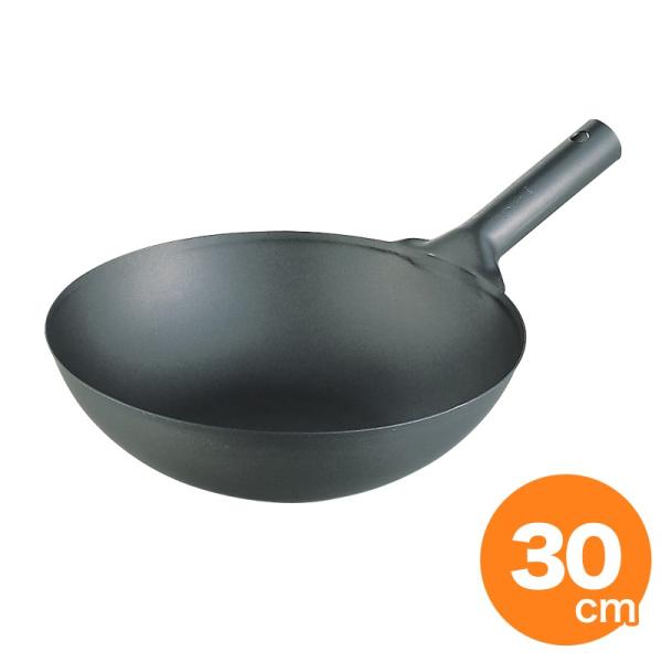 【未使用品】旭洋印 中華鍋 30cm 昭和 レトロ 当時物 クマタカ印 純チタン共柄北京鍋 30cm 中華鍋 片手 : キッチングッズ