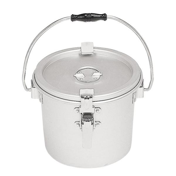 新品オオイ金属　シルバーアルマイト丸型 クリップ付食缶　6リットル　2個セット kitchengoods_031558001
