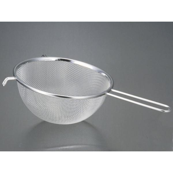 日本製 18-8ステンレス製 シェイプラインストレーナー(片共柄) 18cm