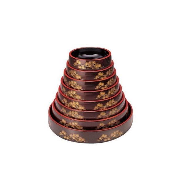 寿司桶　DX富士桶　溜パール松　尺1（φ334×62） 8-856-5  (61020240)