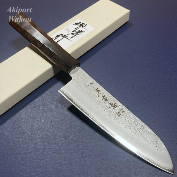堺 孝行 菜切包丁 VG-10 梨地 160mm 黒檀一体型柄 青木刃物製作所 堺孝行 三徳 包丁 和三徳 170mm V金10号 梨地仕上げ 黒檀柄 日本製