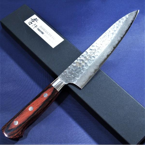 堺孝行 牛刀 包丁 180mm 33層槌目ダマスカス ミルフィーユ包丁 V金10号