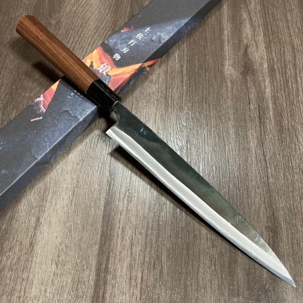 【堺打刃物】刺身 柳刃　包丁　青鋼 尺一寸　水牛八角柄　鞘付き kitchenwakou_zb1y-21