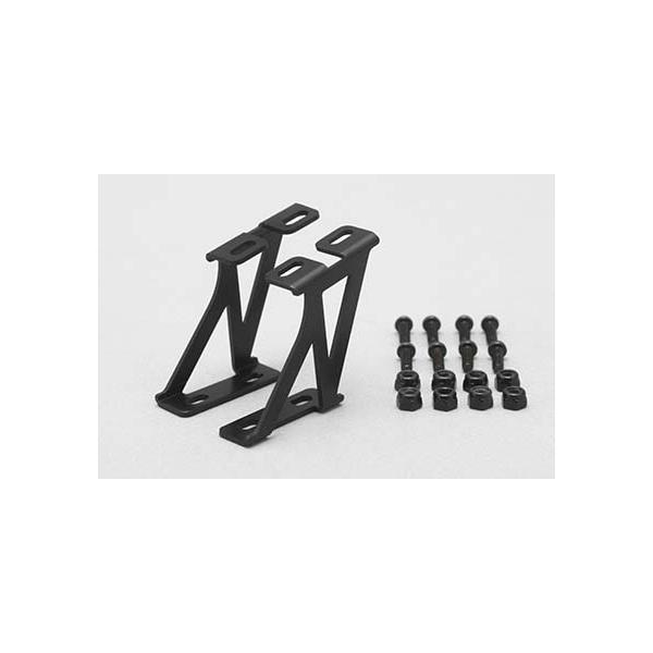 送料無料 ヨコモ 1/10サイズ ドリフトカー用 アルミ製 ウイングステー(ブラック)(ミッドタイプ) 品番D-057MA