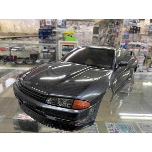 ラジコンボディ　r32 オーバーフェンダー化　タミヤボディ　ガンメタ ラジコンボディ r32 オーバーフェンダー化 タミヤボディ