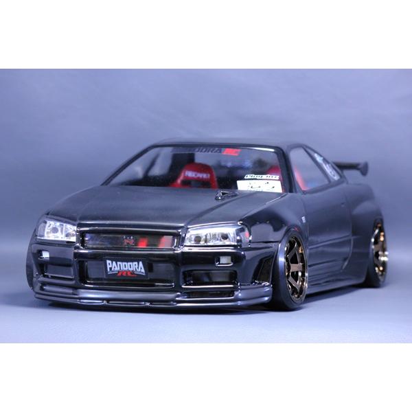 パンドラRC日産スカイライン　34GTRボディ新品未走行品！ PANDORA RC NISSAN SKYLINE ＜R34 GT-R V-specII＞ 品番PAB