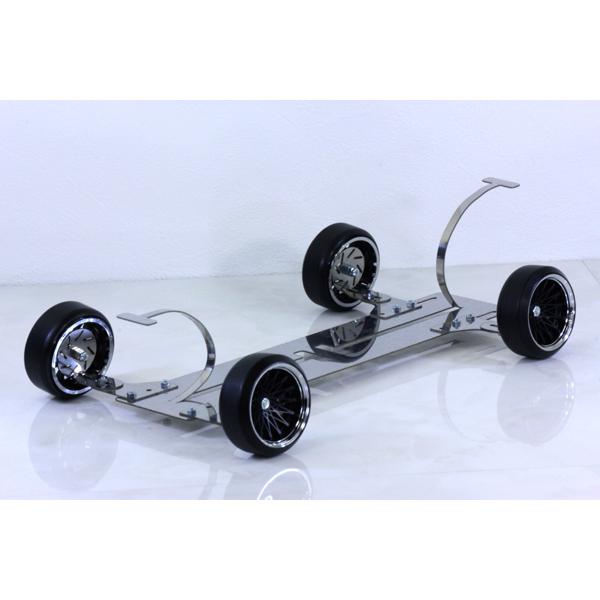 1/10 RCラジコンボディ用ディスプレイシャーシ 4台分