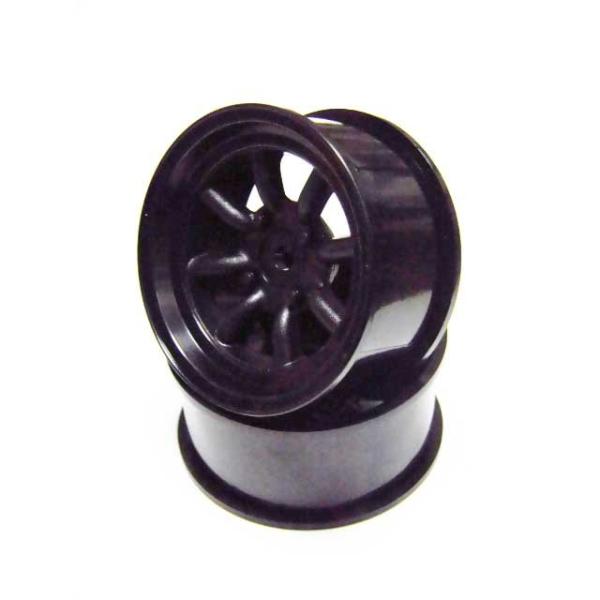 送料無料 TOPLINE RSワタナベ エイトスポークホイール オフセット+10 ホイル幅26mm＆3mmハブ対応(ブラック) 2個入 #WAT-100BK