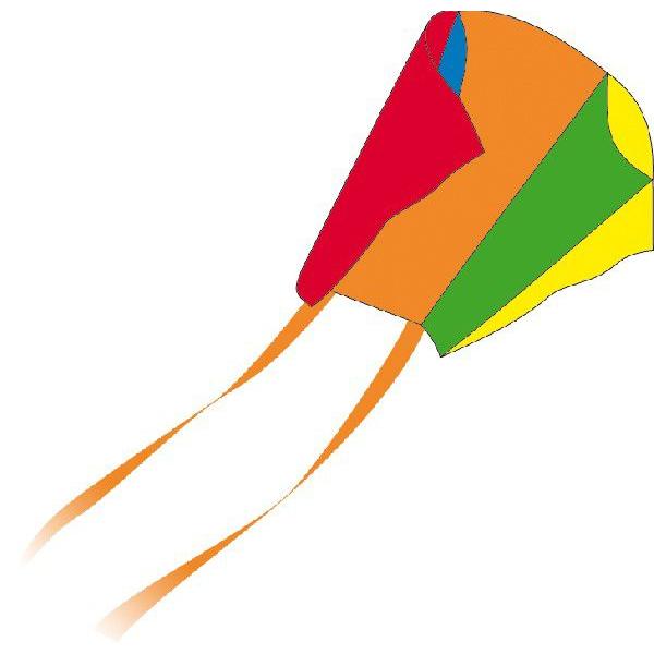 ケースに入ったホネの無いカイトですバックにもポケットにも入り持ち運び自由自在です約1mのテール(尻尾)が２本ついて安定感抜群です