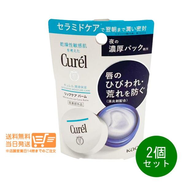 他サイト： キュレル リップケア バーム 4.2g リップクリーム 濃厚パック セラミド うるおい 保湿 乾燥 2個セットの商品画像