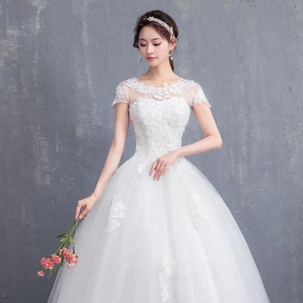 ウェディングドレス Aライン 袖あり 結婚式ドレス 花嫁 ホワイトドレス ブライダルドレス 半袖 ロング丈 編み上げ 披露宴 Buyee Buyee บร การต วกลางจากญ ป น ซ อจากประเทศญ ป น