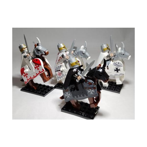 十字軍 騎士団 騎士 馬 計8体入り カッコイイ装備付き レゴ互換 LEGO プレゼント ブロック互換 送料無料