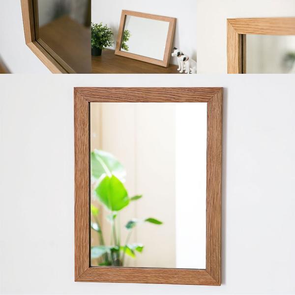 鏡【木枠鏡】 洗面台 鏡 木枠 交換 diy 洗面鏡 /オーク 650×500 枠幅30mm