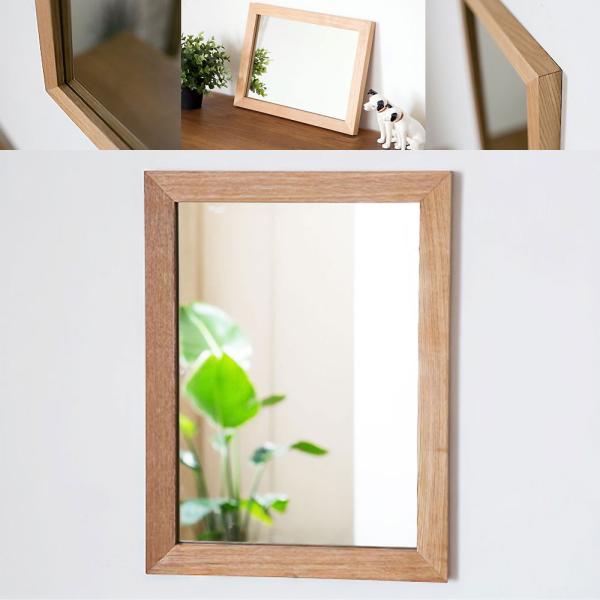 洗面台 鏡 木枠 交換 diy 洗面鏡 /タモ 400×300 木枠幅30mm/ 姿見
