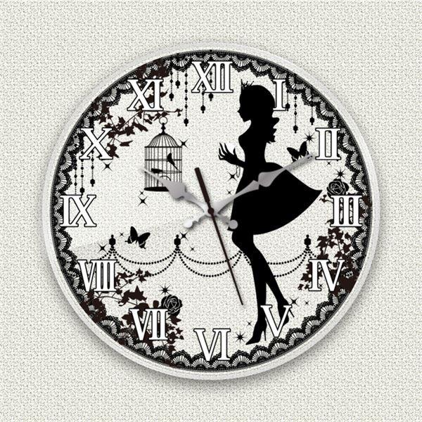 全品送料無料 壁掛け時計 デザインクロック アリス 直径30ｃｍ アクリル素材 Myclo インテリア雑貨 贈り物 什器 女の子のシルエットがキュートなウォールクロック かべかけ時計 正規販売代理店 Institutoedinheiromarica Org