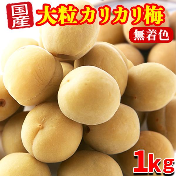 カリカリ梅 梅干し 個包装 駄菓子 熱中症対策 国産 無着色 おつまみ 徳用 大粒 お茶請け お茶菓子 1kg 〔500g×２セット〕