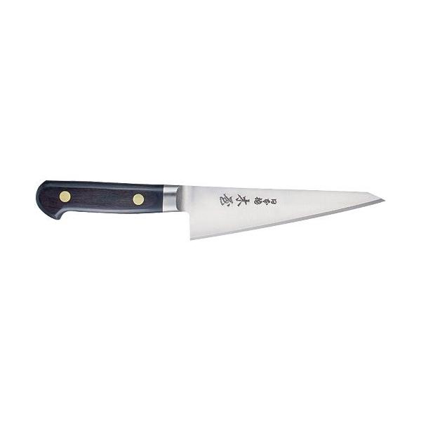 包丁 日本橋 木屋 No.6 骨スキ 165mm (鍔付・炭素鋼・黒強化木 包丁 日本橋 木屋 No.6 骨スキ 165mm (鍔付・炭素鋼・黒強化木