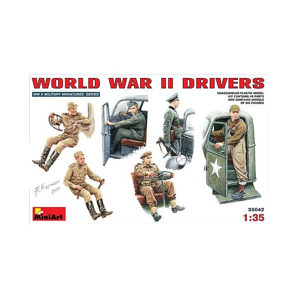 1/35スケールプラモデル WW2 ドライバーフィギュアセット : キヤホビー