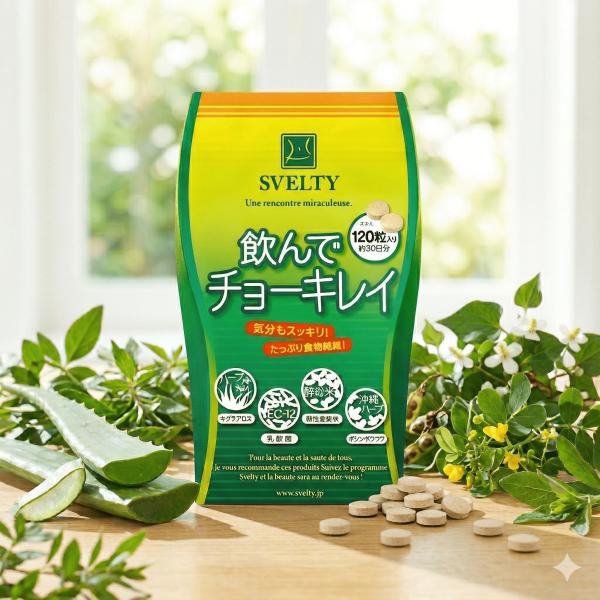 スベルティ 飲んでチョーキレイ 120粒 約30日分 リニューアル版 SVELTY キダチアロエ サプリメント 送料無料 宅急便