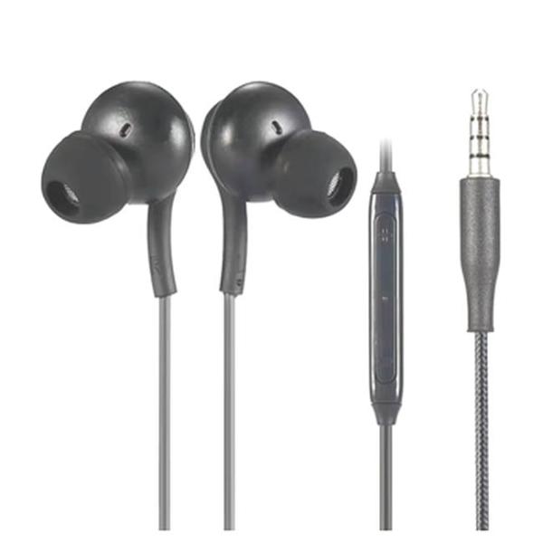 イヤホンマイク 3.5mm 丸形ジャック 有線 イヤホン 編み込み