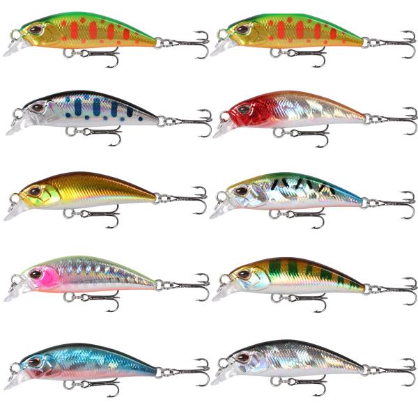 渓流ミノー計4個 渓流ルアー トラウト ミノー セット 38mm 3.0g 5個 シンキング