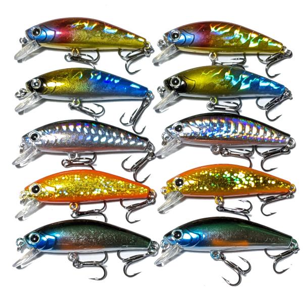 トラウトミノー　中古と新品 トラウトミノー 5cm 6.5g 10個セット シンキングミノー 渓流ミノー