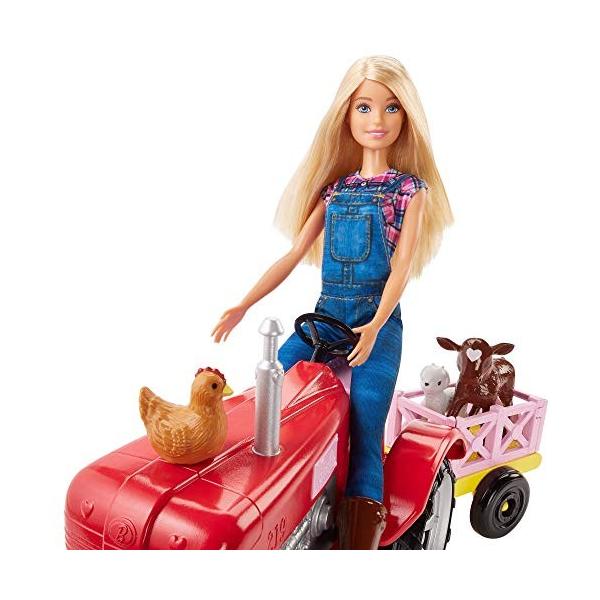 barbie doll and tractor