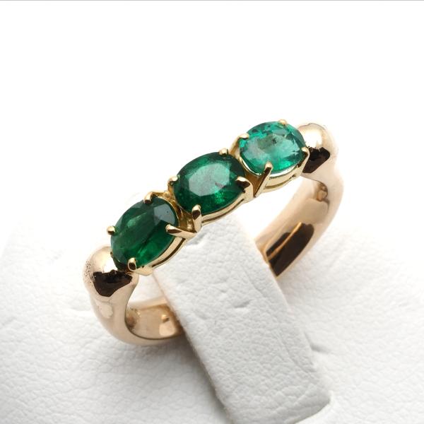 エメラルドリング　サイズ約13号 エメラルド0.65ct エメラルドリング サイズ約13号 エメラルド0.65ct 7［一点物